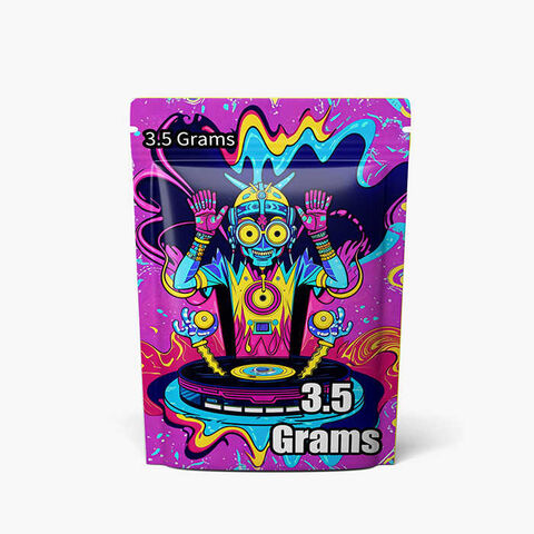Sachets Mylar personnalisés avec mon logo, 3,5g 7g 14g 28g, sachet Doypack en plastique refermable anti-odeur, 3,5 grammes