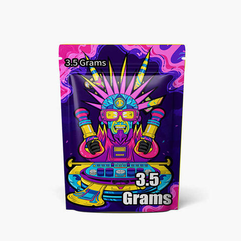 Sachets Mylar personnalisés avec mon logo, 3,5g 7g 14g 28g, sachet Doypack en plastique refermable anti-odeur, 3,5 grammes
