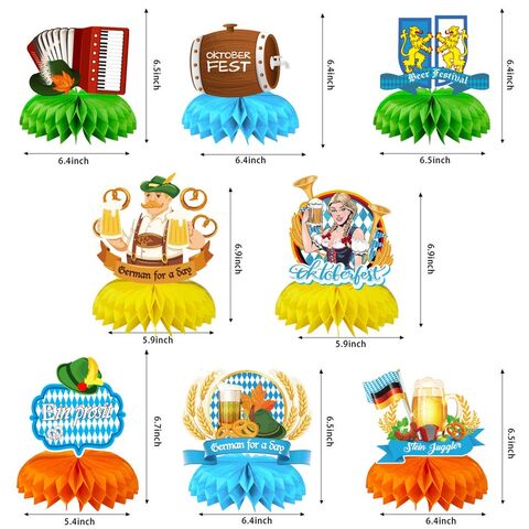 Decoración de bolas de nido de abeja, suministros para fiesta del festival de la cerveza para adultos, adorno de papel para fiesta Oktoberfest, bola de nido de abeja