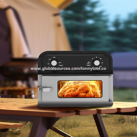 Four Grille-Pain Friteuse à Air 12V DC 300W, Four à Convection Compact pour Camping en Plein Air/Camping-Car/Voyage en Camion, Appareils de Cuisine