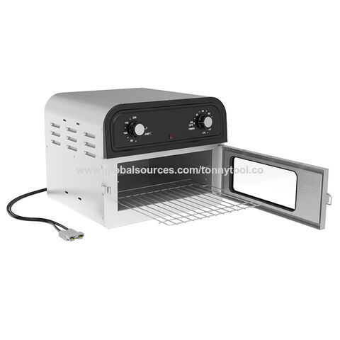 Four Grille-Pain Friteuse à Air 12V DC 300W, Four à Convection Compact pour Camping en Plein Air/Camping-Car/Voyage en Camion, Appareils de Cuisine