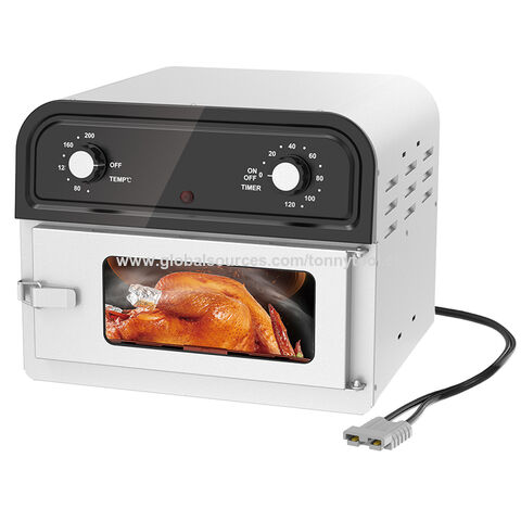 Four Grille-Pain Friteuse à Air 12V DC 300W, Four à Convection Compact pour Camping en Plein Air/Camping-Car/Voyage en Camion, Appareils de Cuisine