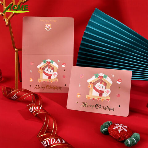 Personalisierte Weihnachtsgrußkarten mit Logo, einzigartiges Design, Offsetdruck für Partys und Anlässe zu verkaufen