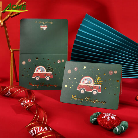 Personalisierte Weihnachtsgrußkarten mit Logo, einzigartiges Design, Offsetdruck für Partys und Anlässe zu verkaufen