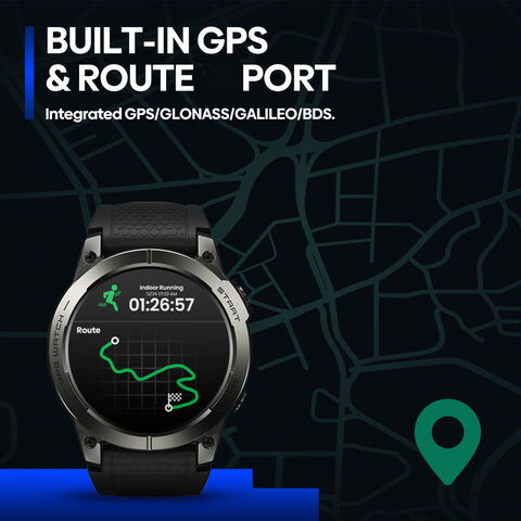 Zeblaze Stratos 3 Pro Smartwatch con GPS y Llamadas Bluetooth, Pantalla AMOLED Siempre Activa, Seguimiento de Rutas y Monitoreo de Fitness - Relojes Inteligentes Deportivos