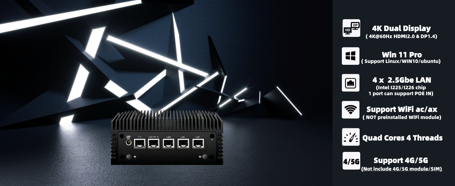 Wholesale Firewall Appliance Mini Pc, N100/n97 Fanless Mini Computer ...