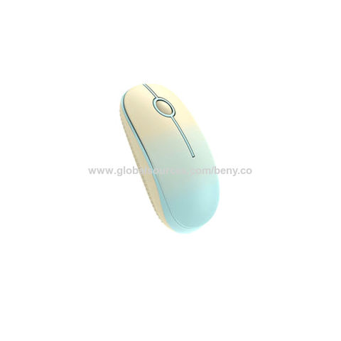 ماوس لاسلكي نحيف بتصميم متدرج الألوان، ماوس لابتوب صامت 2.4G مع مستقبل نانو، تصميم عجلة تمرير بنمط الكرز