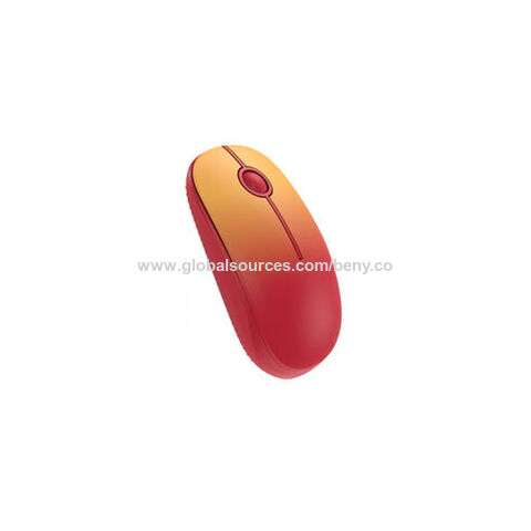 ماوس لاسلكي نحيف بتصميم متدرج الألوان، ماوس لابتوب صامت 2.4G مع مستقبل نانو، تصميم عجلة تمرير بنمط الكرز