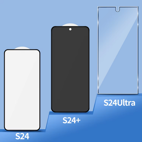 Protector de pantalla de vidrio templado 3D 9H para S24 S23 S22 S21, cobertura total, película protectora, desbloqueo de huellas dactilares, película transparente