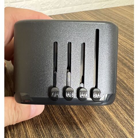 Adaptadores de corriente de viaje de 20W con enchufe americano, enchufe europeo, enchufe británico y enchufe australiano