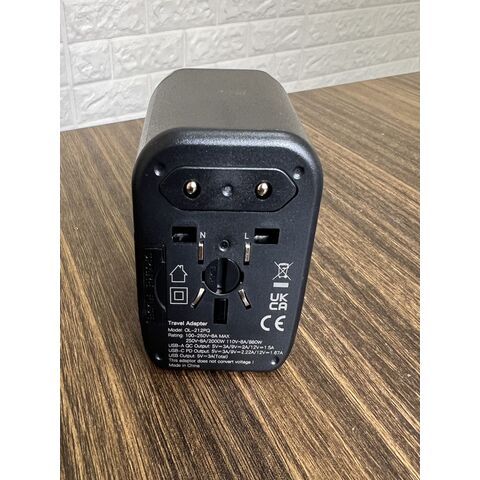 Adaptadores de corriente de viaje de 20W con enchufe americano, enchufe europeo, enchufe británico y enchufe australiano