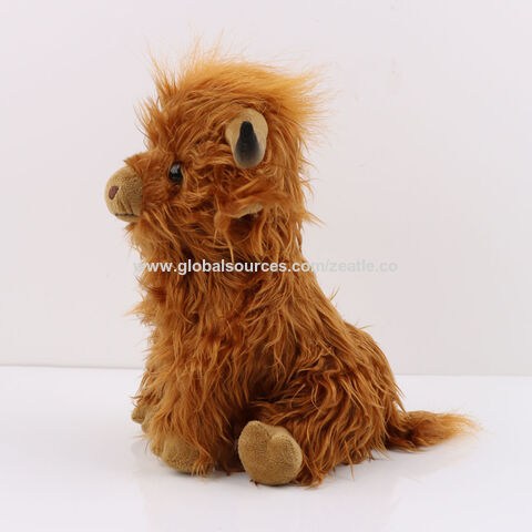 Venta al por mayor de peluche de vaca escocesa de las Highlands, muñeco de vaca de pelo largo