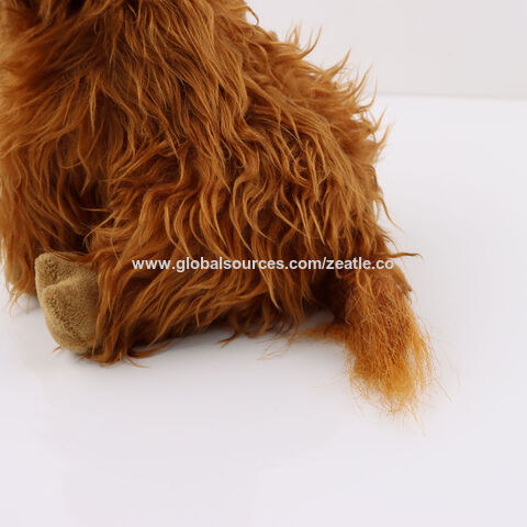 Venta al por mayor de peluche de vaca escocesa de las Highlands, muñeco de vaca de pelo largo