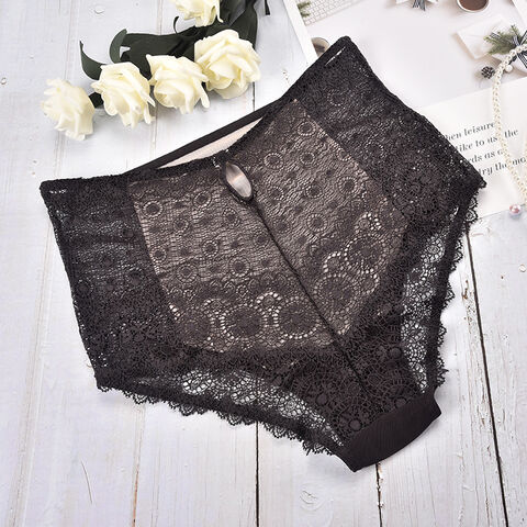 Acceptez la personnalisation Soutien-gorge et culotte en dentelle taille haute sans armatures Romance, bonnet souple, non rembourré