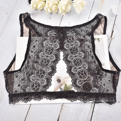 Acceptez la personnalisation Soutien-gorge et culotte en dentelle taille haute sans armatures Romance, bonnet souple, non rembourré
