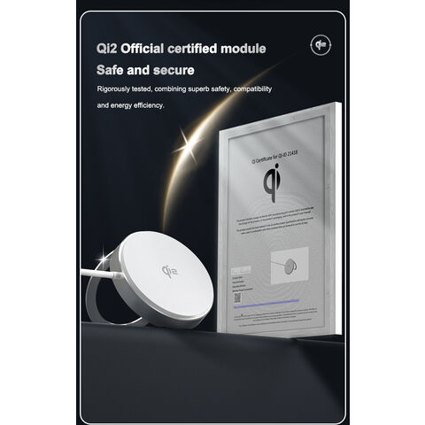 Support de Chargeur Sans Fil Magnétique Rapide QI2.0 Magsafe 15W pour iPhone et Téléphones Portables