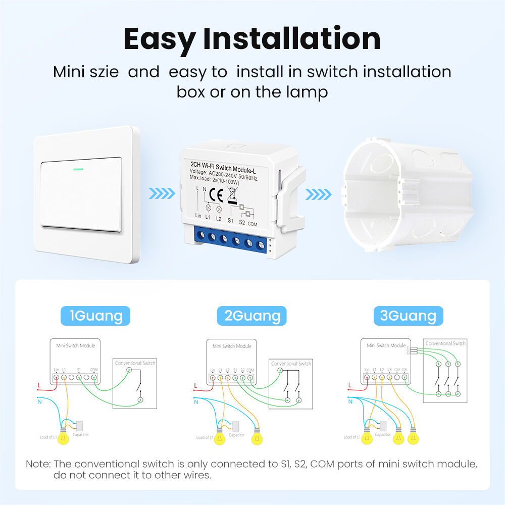 Avatto 2 Years Warranty 10a 1/2 Gang Wifi Smart Switch Module With ...