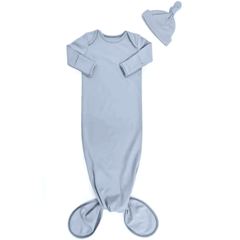 Neue Babyschlafsäcke mit Rundhalsausschnitt, Baby-Knotenkleider nach Maß, Bio-Babykleid mit langen Ärmeln und Blumenknoten