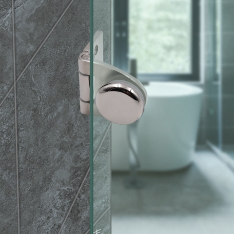Charnière de porte de douche en verre trempé, mini, en acier inoxydable 304, fixation murale à verre, 90 degrés, simple face, offre spéciale
