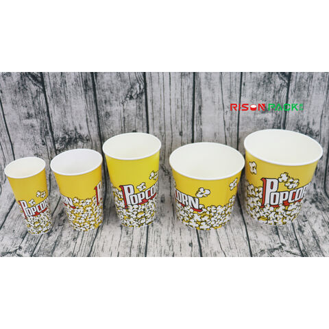 Cubos de palomitas de papel de cine de impresión personalizada al por mayor
