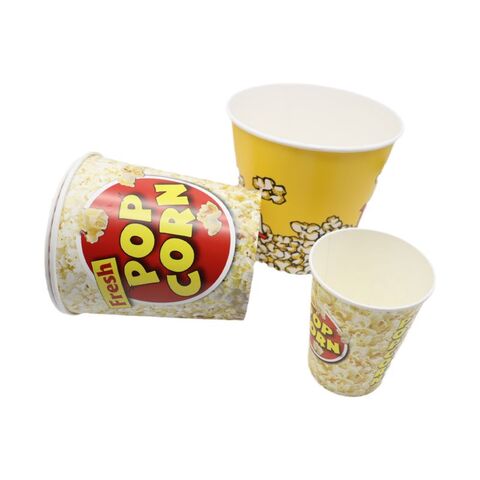 Cubos de palomitas de papel de cine de impresión personalizada al por mayor