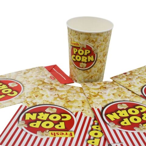 Cubos de palomitas de papel de cine de impresión personalizada al por mayor