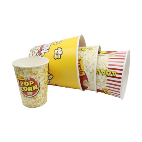 Cubos de palomitas de papel de cine de impresión personalizada al por mayor