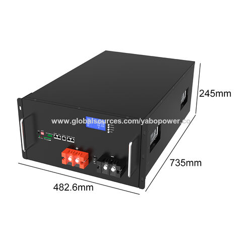 YABO Bateria de Lítio para Sistema Solar Doméstico 51.2V 280Ah para Sistemas Solares 48V - Pack de Baterias de Lítio