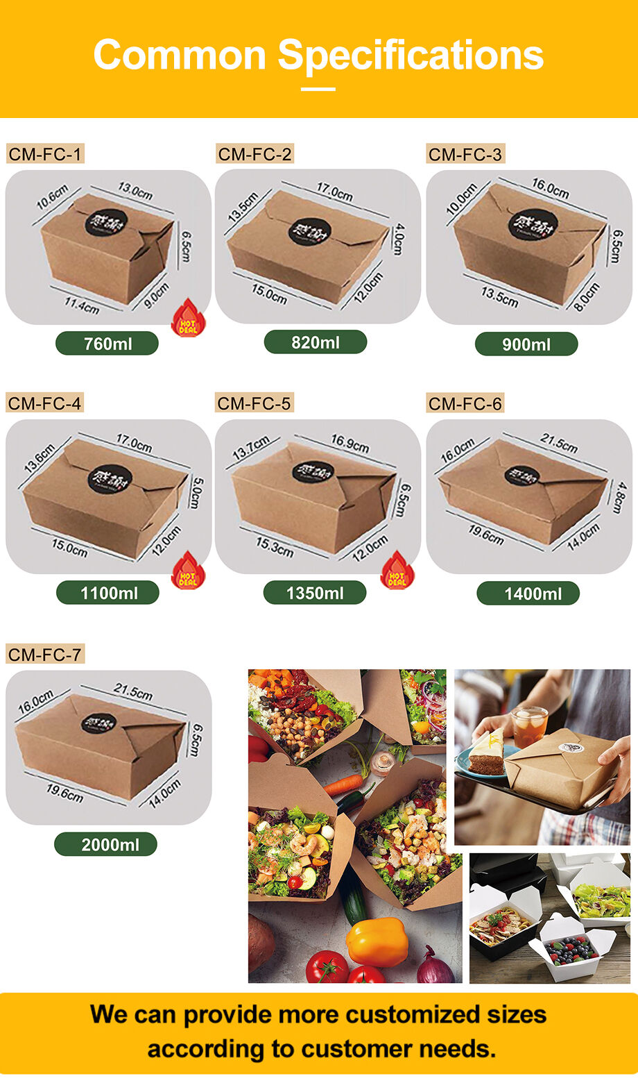 Bulk Buy China Wholesale Food Container Custom Disposable Fast Food ...