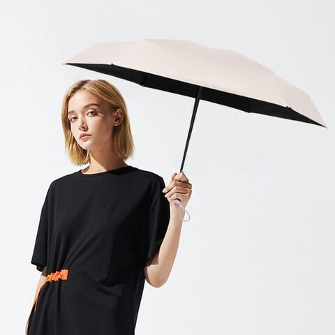 Mini Paraguas de Viaje para Bolso con Estuche, Pequeño Paraguas Compacto con Protección UV Solar, Paraguas Parasol Portátil Ligero