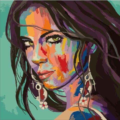 Pequeño lienzo estirado DIY para artistas, set de pintura para niños, pintura por números, fábrica de pintura personalizada