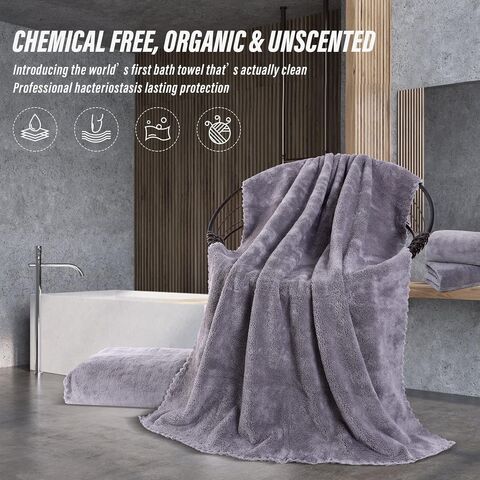 Premium Badetuch-Set - Schnelltrocknend - Hochabsorbierende Mikrofaser-Korallenvlies-Handtücher - Vielseitig einsetzbar für Bad und Fitness