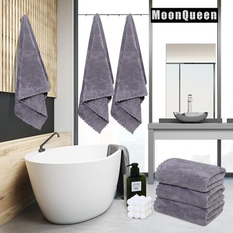 Premium Badetuch-Set - Schnelltrocknend - Hochabsorbierende Mikrofaser-Korallenvlies-Handtücher - Vielseitig einsetzbar für Bad und Fitness