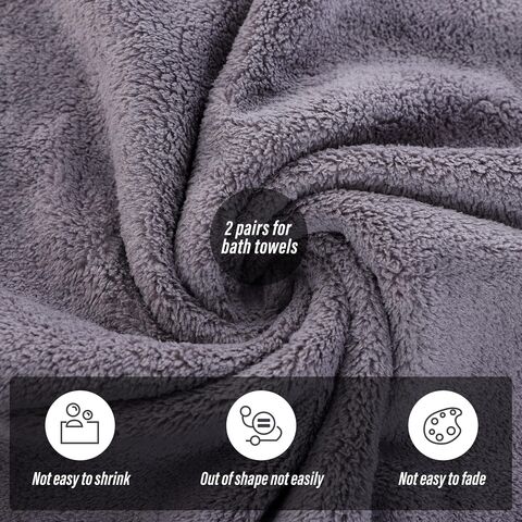 Premium Badetuch-Set - Schnelltrocknend - Hochabsorbierende Mikrofaser-Korallenvlies-Handtücher - Vielseitig einsetzbar für Bad und Fitness