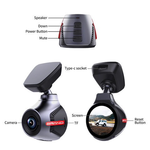 Großhandel Dual-Lens Auto Dashcam GPS WiFi 1.66 Zoll Armaturenbrettkamera Auto DVR Vorne und Hinten 4K Dashcam