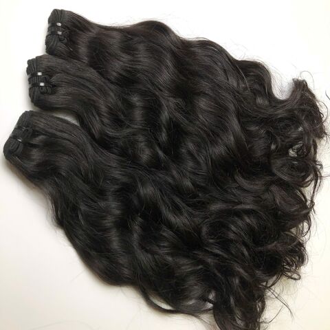 El pelo crudo del precio de fábrica lía el cabello humano vietnamita teje la extensión del pelo de la trama