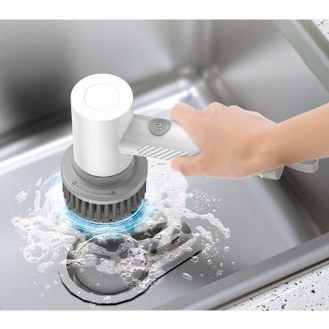 Cepillo de limpieza eléctrico al por mayor, limpiador multifuncional de mano, cepillo para platos, estufa, fregadero para cocina y baño