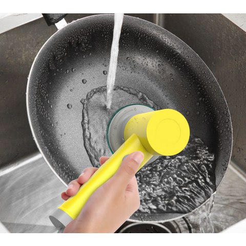 Cepillo de limpieza eléctrico al por mayor, limpiador multifuncional de mano, cepillo para platos, estufa, fregadero para cocina y baño