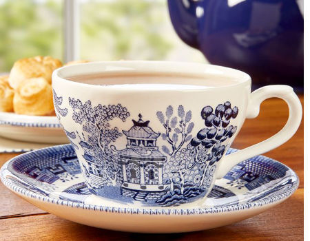 Chinese Traditional Design Ceramic Blue And White Coffee Cup With