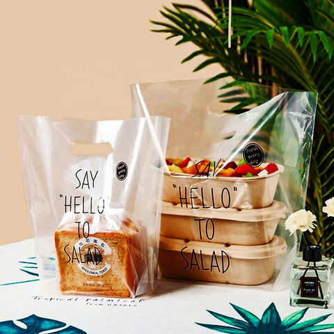 Compre Bolsa Transparente De Pla Para Llevar Ensaladas, Pan O