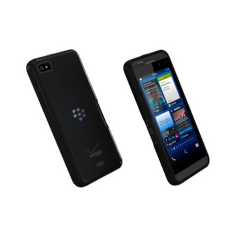 Fundas Híbridas Flexibles para Parachoques de BlackBerry Z4, Color Negro, Logotipos Personalizados son Bienvenidos