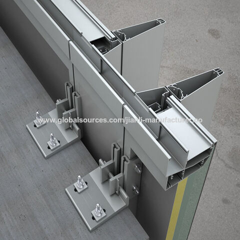 Vente en gros de murs-rideaux unitisés en aluminium de haute qualité et à haute efficacité énergétique