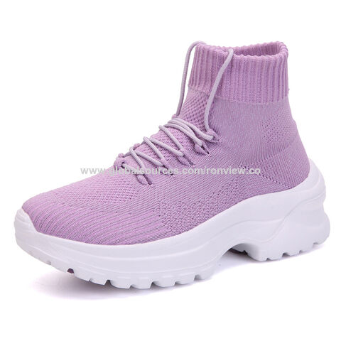 Atmungsaktive High-Top-Damen Sportschuhe, Herbst Bestseller, hohe Socken, leichte und bequeme Sportschuhe