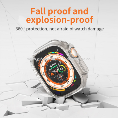 2024 غطاء زجاجي 2.5D لساعة iWatch Ultra، واقي شاشة مقاوم للماء، حماية شاملة لساعة Apple Watch Series Ultra 49mm 2024
