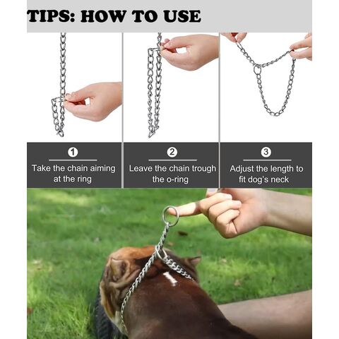 Hundehalsband rutschfest P-Kette schwere Kette Hund Metall Trainingshalsband