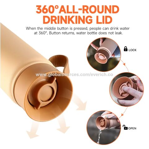 Vaso Térmico de Acero Inoxidable con Aislamiento al Vacío Everich, Nuevo Diseño de Tapa, 24oz 32oz, con Asa y Tapa para Viajes - Ideal para Mayoristas