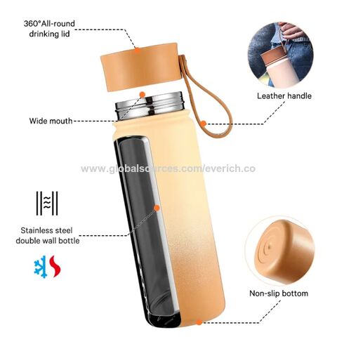 Vaso Térmico de Acero Inoxidable con Aislamiento al Vacío Everich, Nuevo Diseño de Tapa, 24oz 32oz, con Asa y Tapa para Viajes - Ideal para Mayoristas