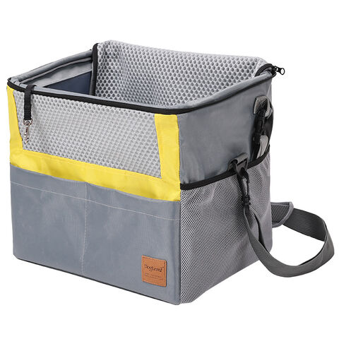 Vente en gros de paniers de vélo multifonctionnels portables pour chiens, sièges auto pliables pour animaux de compagnie, sacs à bandoulière en maille pour animaux de compagnie, fournitures pour chiens et chats