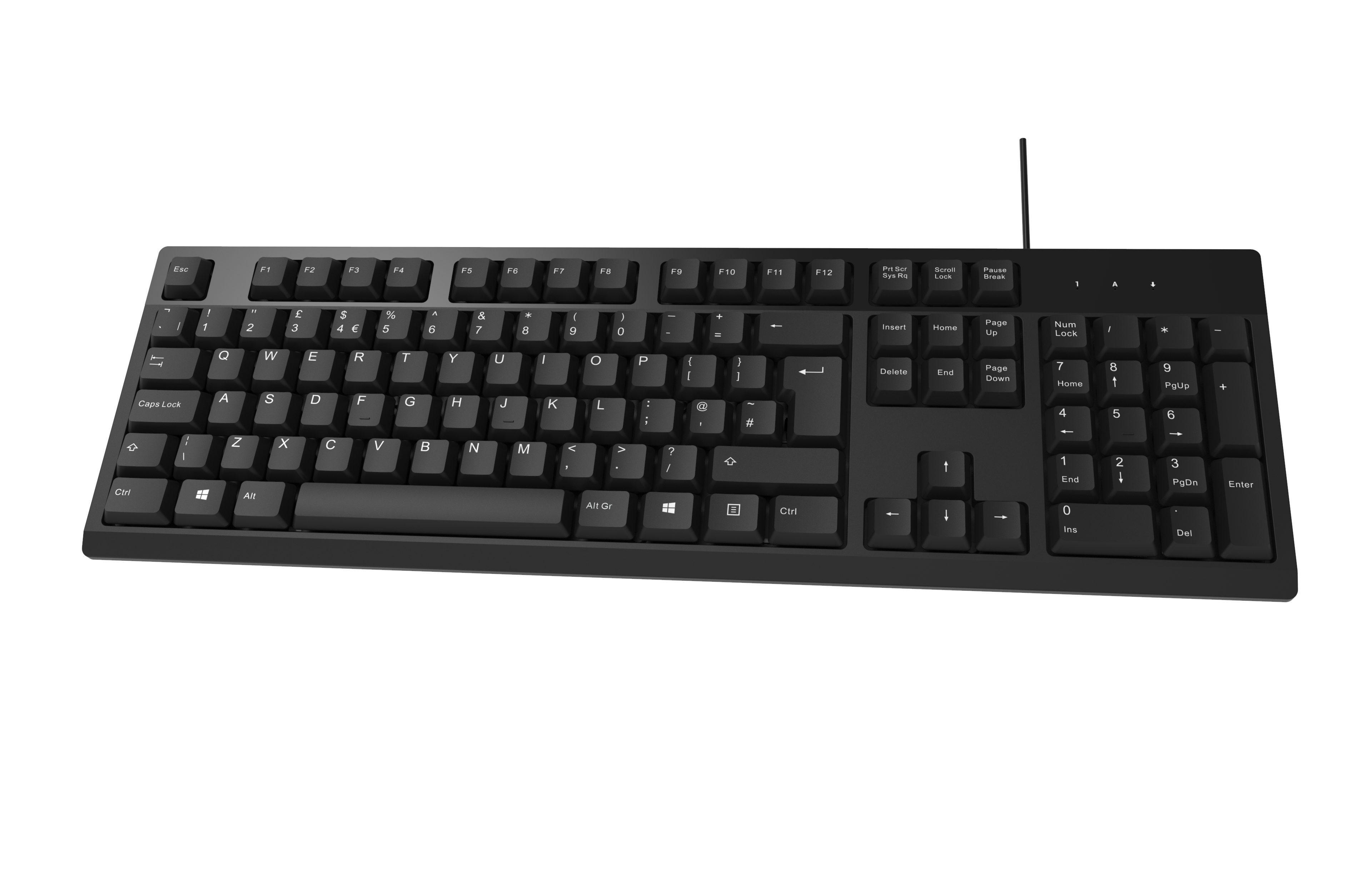 Complete Wire Keyboard Kb251 Wired Multimedia Keyboard,full Size Keyboard With 104keys ...