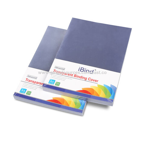Muestras gratuitas pvc a4 0,18mm transparente Cubierta de libro de tapa de encuadernación de pvc ecológica a4 de alta calidad personalizada directa de fábrica